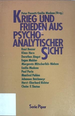 Seller image for Krieg und Frieden aus psychoanalytischer Sicht. (Nr. 565) for sale by books4less (Versandantiquariat Petra Gros GmbH & Co. KG)