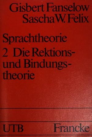 Seller image for Sprachtheorie, .2: Eine Einfhrung in die Generative Grammatik. Die Rektionstheorie und Bindungstheorie. (Nr. 1442) UTB. for sale by books4less (Versandantiquariat Petra Gros GmbH & Co. KG)