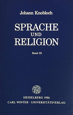 Seller image for Sprache und Religion; Teil: Bd. 3., Weihnachten und Ostern for sale by books4less (Versandantiquariat Petra Gros GmbH & Co. KG)