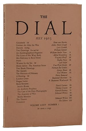 Immagine del venditore per Mrs. Dalloway in Bond Street," in The Dial, Volume LXXV, No. 1 venduto da Burnside Rare Books, ABAA