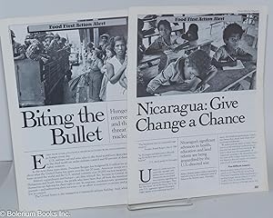 Image du vendeur pour Food First Action Alert [two issues]; Biting the Bullet: Hunger, intervention and the threat of nuclear war [and] Nicaragua: Give Change a Chance mis en vente par Bolerium Books Inc.