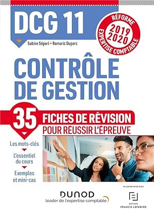 DCG 11 ; contrôle de gestion ; 35 fiches de révision pour réussir l'épreuve (édition 2019/2020)