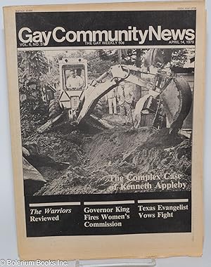 Seller image for Gay Community News: vol. 6, #37, April 14, 1979: The Complex Case of Kenneth Appleby for sale by Bolerium Books Inc.