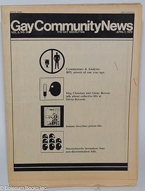 Seller image for Gay Community News: vol. 6, #36, April 7, 1979 for sale by Bolerium Books Inc.