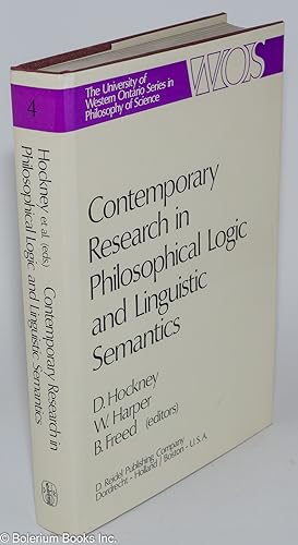 Seller image for Contemporary Research in Philosophical Logic and Linguistic Semantics for sale by Bolerium Books Inc.