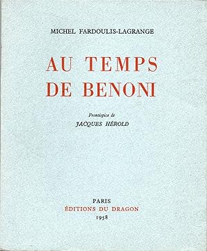 Au temps de Benoni. Frontispice de Jacques Hérold.