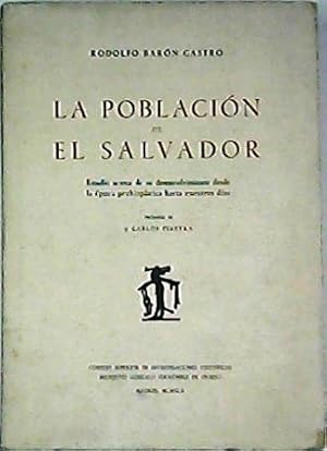 Imagen del vendedor de La poblacin de El Salvador. Estudio acerca de su desenvolvimiento desde la poca prehispnica hasta nuestros das. Prlogo de Carlos Pereyra. a la venta por Librera y Editorial Renacimiento, S.A.