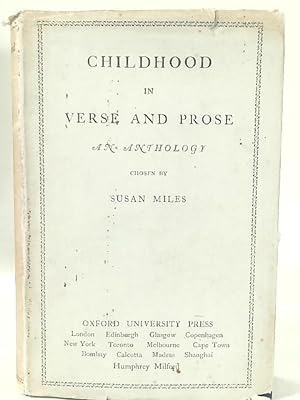 Imagen del vendedor de Childhood in Verse and Prose: An Anthology. a la venta por World of Rare Books
