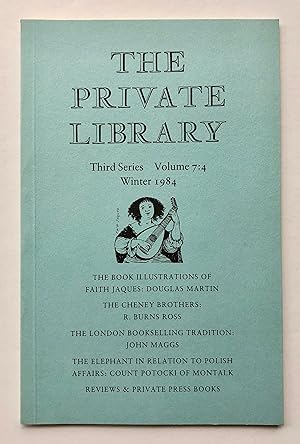 Imagen del vendedor de The Private Library, Third Series, Volume 7:4, Winter 1984 a la venta por George Ong Books