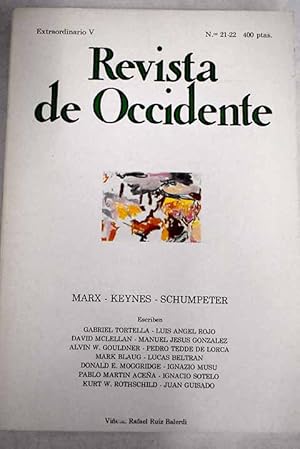 Seller image for Revista de Occidente, Ao 1983, n 21_22, Marx, Keynes, Schumpeter:: La magna dinmica: tres grandes economistas ante el futuro del capitalismo; Marx, Schumpeter, Keynes y la Gran Depresin; Karl Marx: un legado ambivalente; Era Marx un marxista?; Orgenes sociales de los dos marxismos; Marx y la historia de la revolucin industrial; Marx, Schumpeter y la teora del empresario; Keynes y el liberalismo econmico; Keynes, el futuro y la poltica; Keynes y los problemas de la poltica econmica de nuestro tiempo; Bloomsbury y la originalidad del pensamiento de Keynes; Keynes y la poltica; Josep Schumpeter y la teora del desarrollo econmico; Schumpeter y el socialismo for sale by Alcan Libros