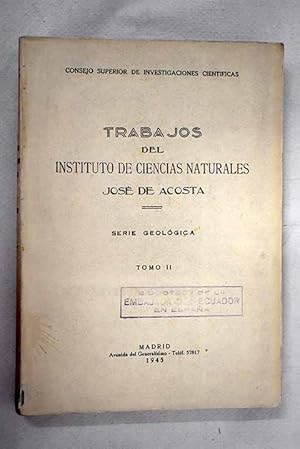 Imagen del vendedor de Trabajos del Instituto de Ciencias Naturales "Jos de Acosta" a la venta por Alcan Libros