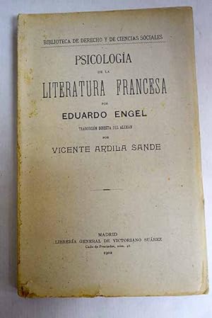 Imagen del vendedor de Psicología de la literatura francesa a la venta por Alcaná Libros