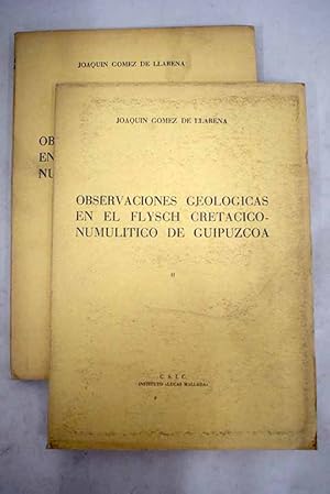 Imagen del vendedor de Observaciones geolgicas en el Flysch cretcico-numulitico de Guipzcoa a la venta por Alcan Libros