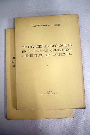 Imagen del vendedor de Observaciones geolgicas en el Flysch cretcico-numulitico de Guipzcoa a la venta por Alcan Libros