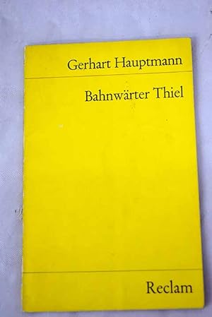 Imagen del vendedor de Bahnwarter Thiel a la venta por Alcan Libros