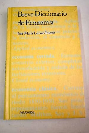 Imagen del vendedor de Breve diccionario de economa a la venta por Alcan Libros