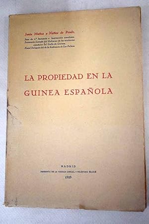 Immagine del venditore per La propiedad en la Guinea espaola venduto da Alcan Libros