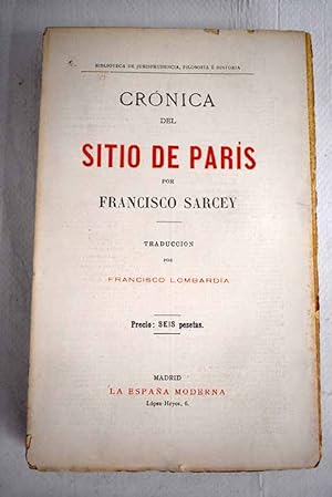 Seller image for Crnica del sitio de Pars for sale by Alcan Libros