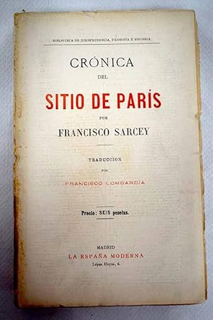 Seller image for Crnica del sitio de Pars for sale by Alcan Libros