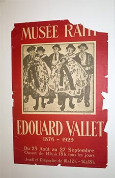 Seller image for Edouard Vallet. 1876-1929, Muse Rath. 23 aout au 27 Sept. Poster. for sale by Wittenborn Art Books