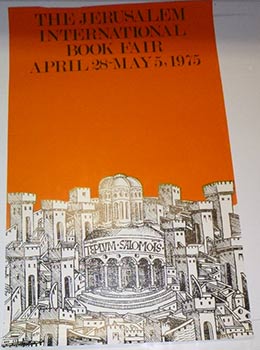 Imagen del vendedor de The Jerusalem International Book Fair. Poster. April 28-May 5, 1975. a la venta por Wittenborn Art Books