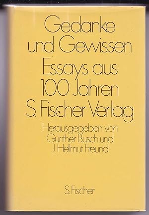 Bild des Verkufers fr Gedanke und Gewissen: Essays aus 100 Jahren S. Fischer Verlag zum Verkauf von Kultgut