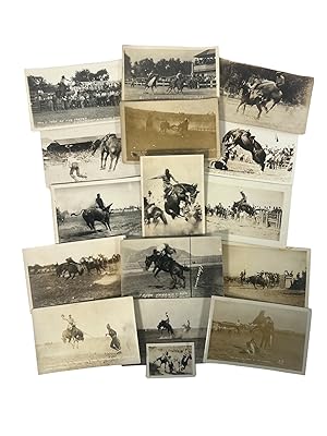 Archive of Real Photo Postcards of 1920s Rodeo Cowboys in Oregon, Montana, and Nevada