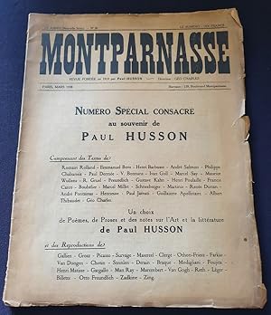 Montparnasse - Numéro spécial consacré au souvenir de Paul Husson - N.50 - Mars 1928