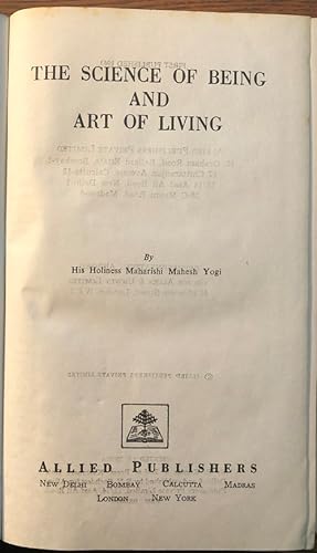 Image du vendeur pour The Science of Being and Art of Living. mis en vente par William Matthews/The Haunted Bookshop