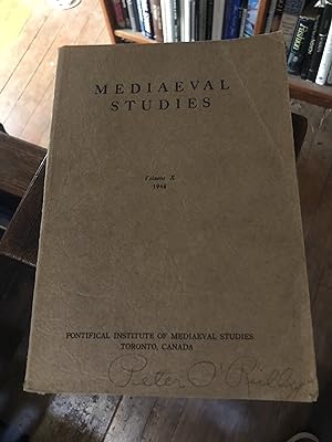 |Mediaeval Studies, Volume X [10] 1948