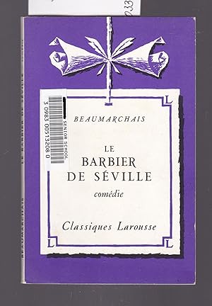 Bild des Verkufers fr Le Barbier de Seville : Comedie zum Verkauf von Laura Books