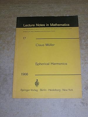 Spherical Harmonics (Lecture Notes In Mathematics)