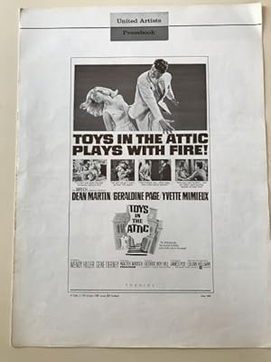 Image du vendeur pour Toys in ther Attic Pressbook 1963 Dean Martin, Geraldine Page, Yvette Mimieux mis en vente par AcornBooksNH