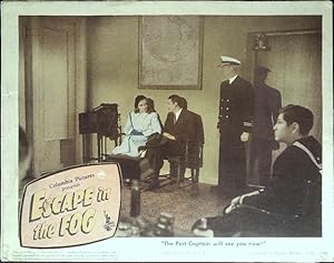 Image du vendeur pour Escape in the Fog Lobby Card 1945 Otto Kruger, Nina Foch, William Wright mis en vente par AcornBooksNH