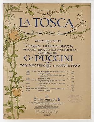 La Tosca. Opéra en 3 actes [.] Morceaux détachés por chant et piano. Acte 2me, prière de Tosca: d...