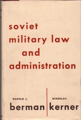 Seller image for Soviet Military Law and Administration for sale by Reflection Publications