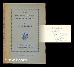 Imagen del vendedor de The historical method in social science / M. M. Postan ; an inaugural lecture a la venta por MW Books