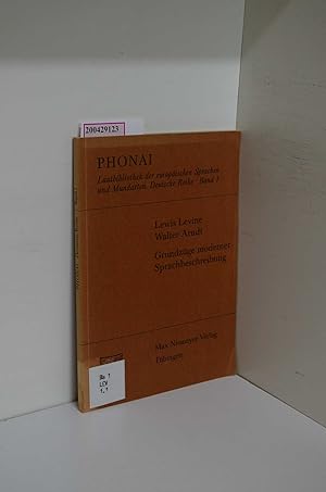 Imagen del vendedor de Grundzge moderner Sprachbeschreibung. Phonai : Dt. Reihe ; Bd. 1 a la venta por ralfs-buecherkiste
