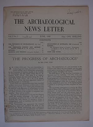 The Archaeological News Letter Vol 2 No 2