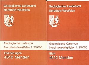 Bild des Verkufers fr Erluterungen zu Blatt 4512 Menden (Geologische Karte von Nordrhein-Westfalen 1 : 25.000) + Grundkarte zum Verkauf von Paderbuch e.Kfm. Inh. Ralf R. Eichmann