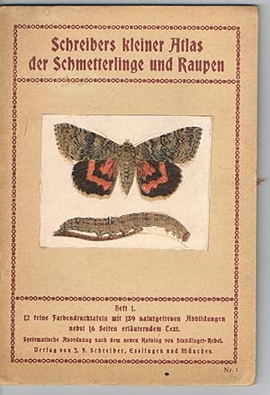 Schreibers kleiner Atlas der Schmetterlinge und Raupen. Heft 1. 12 feine Farbendrucktafeln mit 13...
