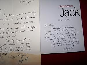 Imagen del vendedor de REMEMBERING JACK - Intimate and Unseen Photographs of the Kennedys with a manuscript letter laid-in from Hugh Sidey to Kay Winton Evans a la venta por Antiquarian Bookshop