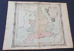 Atlas Brion de La Tour / Desnos - L'Angleterre divisée en 5 grandes parties subdivisée en 52 cont...