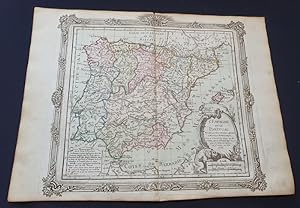 Atlas Brion de La Tour / Desnos - Carte de l'Espagne et le Portugal - 1772