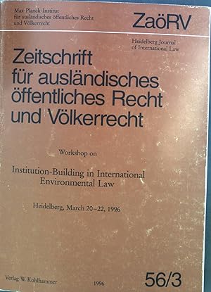 Bild des Verkufers fr Zeitschrift fr auslndisches ffentliches Recht und Vlkerrecht zum Verkauf von books4less (Versandantiquariat Petra Gros GmbH & Co. KG)