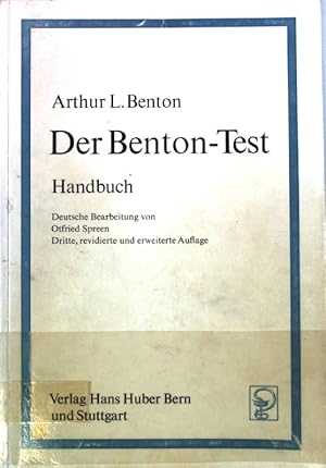 Bild des Verkufers fr Der Benton-Test: Handbuch. zum Verkauf von books4less (Versandantiquariat Petra Gros GmbH & Co. KG)