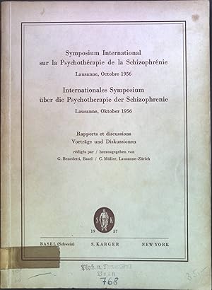 Image du vendeur pour Internationales Symposium ber die Psychotherapie der Schizophrenie mis en vente par books4less (Versandantiquariat Petra Gros GmbH & Co. KG)