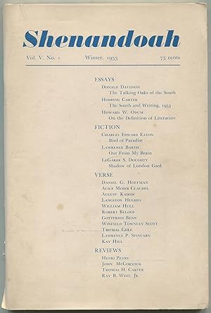 Image du vendeur pour Shenandoah - Volume V, No. 1, Winter 1953 mis en vente par Between the Covers-Rare Books, Inc. ABAA