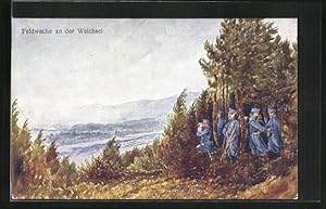 Bild des Verkufers fr Knstler-Ansichtskarte sterreichische Feldwache an der Weichsel zum Verkauf von Bartko-Reher