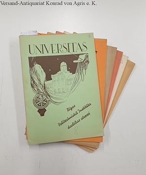 Universitas : Latvijas Universitates Gada Svetkos Nr. 1, 3-5, 7-9 in 7 Heften (1954, 1956, 1957, ...